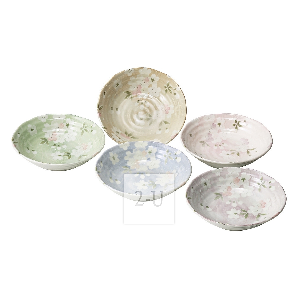 宇野韆代 櫻花 陶瓷槃湯槃餐具套裝