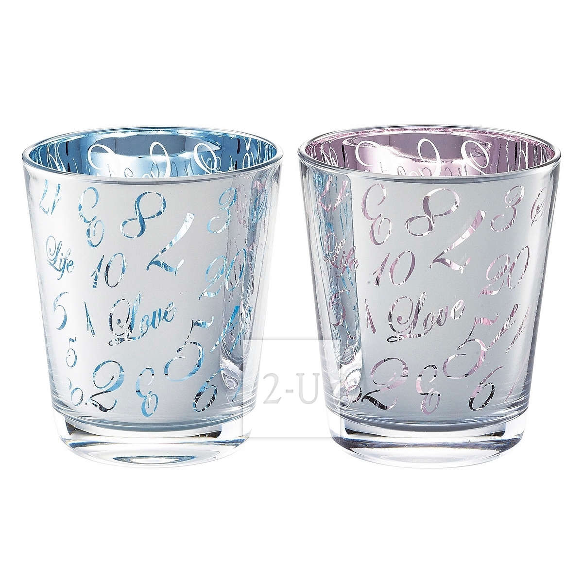 永恆 鏡面鍍銀高檔玻璃對杯