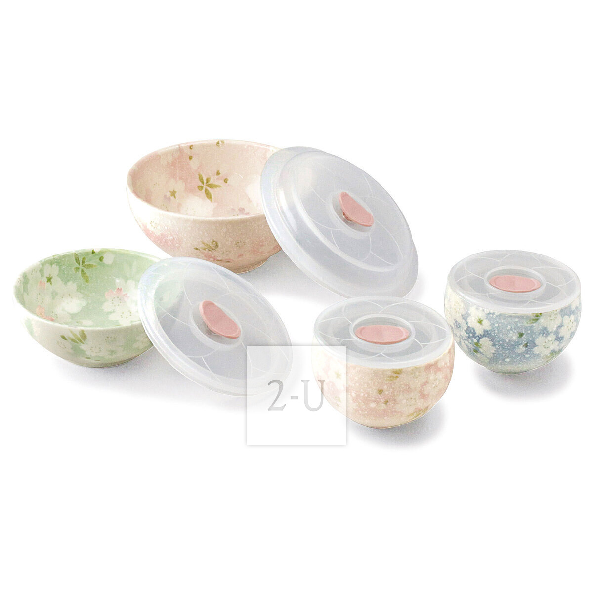 宇野韆代 花笑 陶瓷保鮮碗套裝 櫻花 4件套