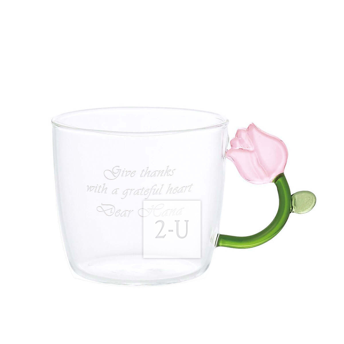 花朵耐熱玻璃杯 鬱金香