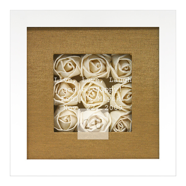 白玫瑰立體畫框