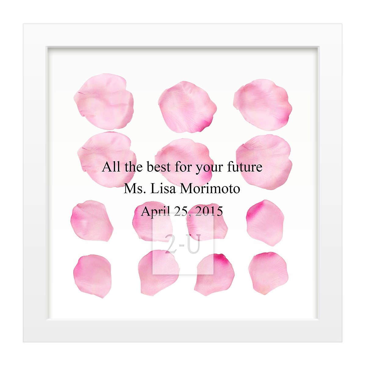 玫瑰花瓣透明框 粉紅