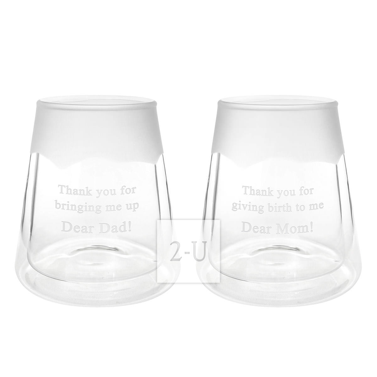 富士山雙層玻璃杯 對杯