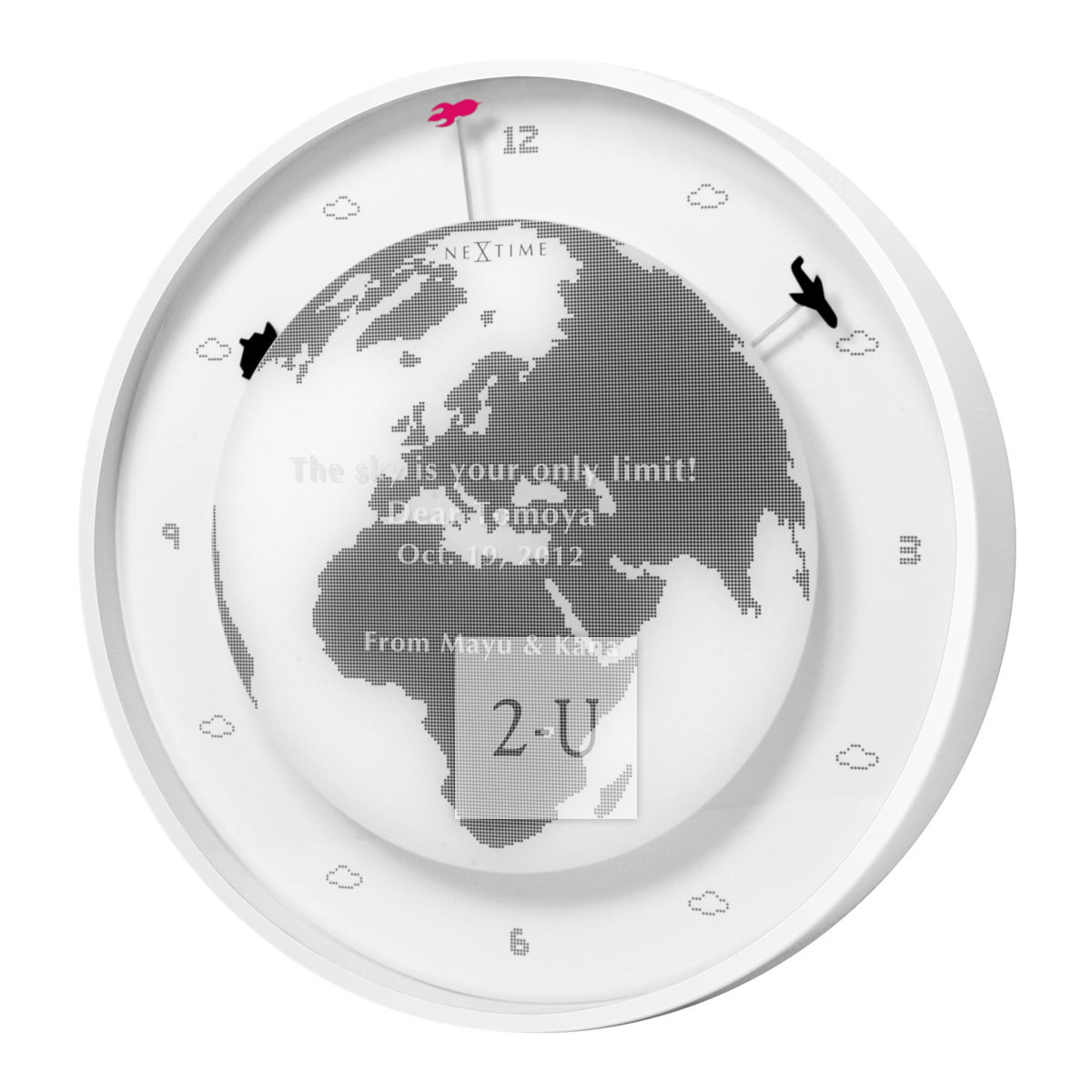 neXtime 世界地圖鬧鐘掛壁鐘