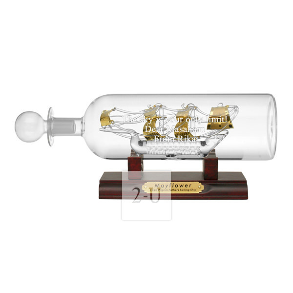 Mayflower Glass 一帆風順手工藝朮玻璃瓶擺件 五月花號