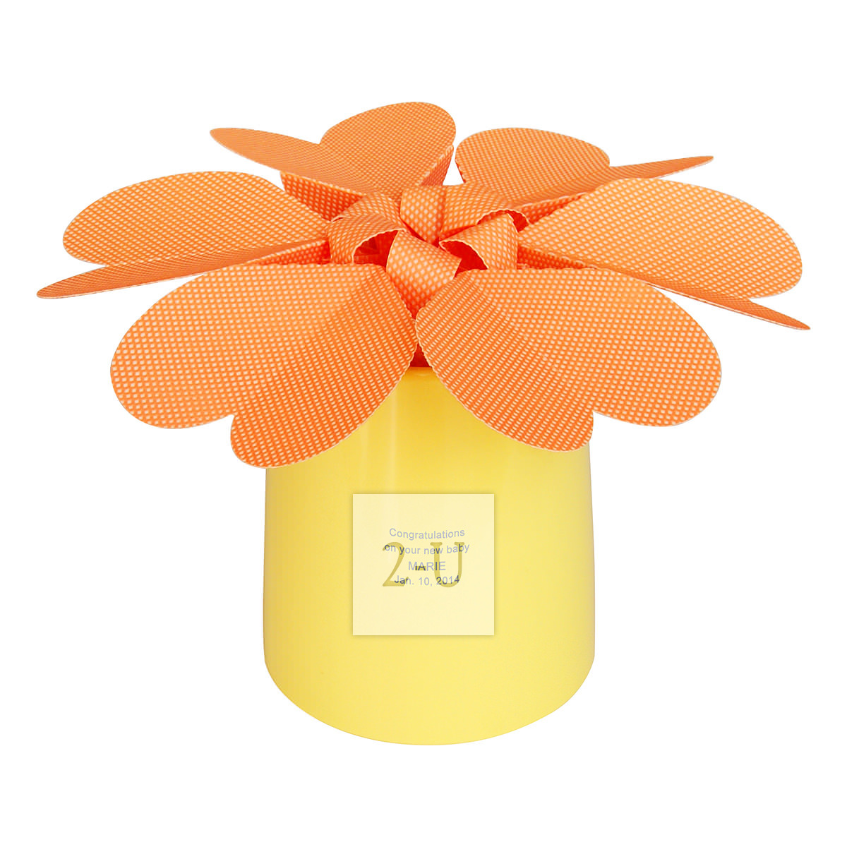 花形環保節能自然加溼器 HEART FLOWER 橘黃色