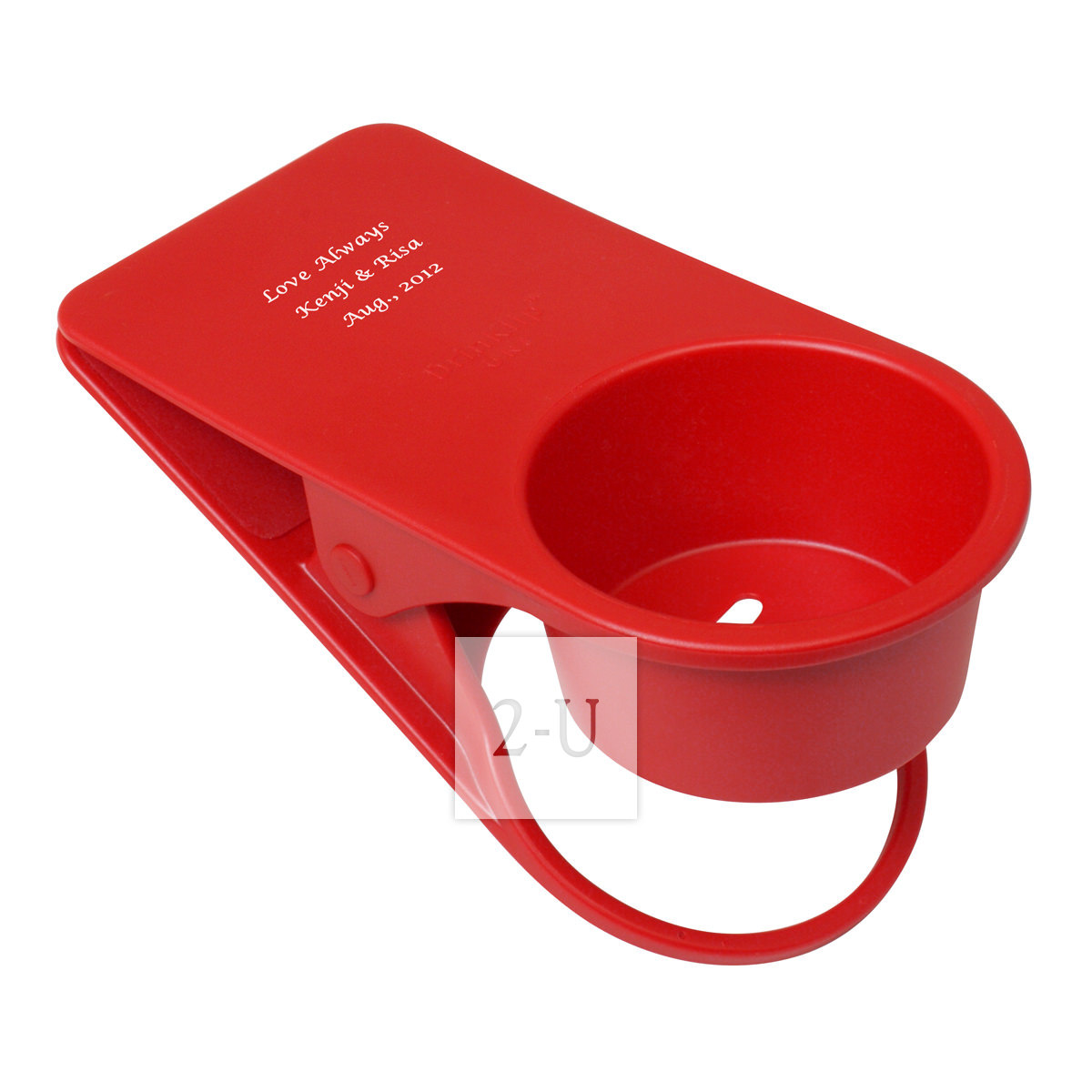 創意夾子式杯託 紅色