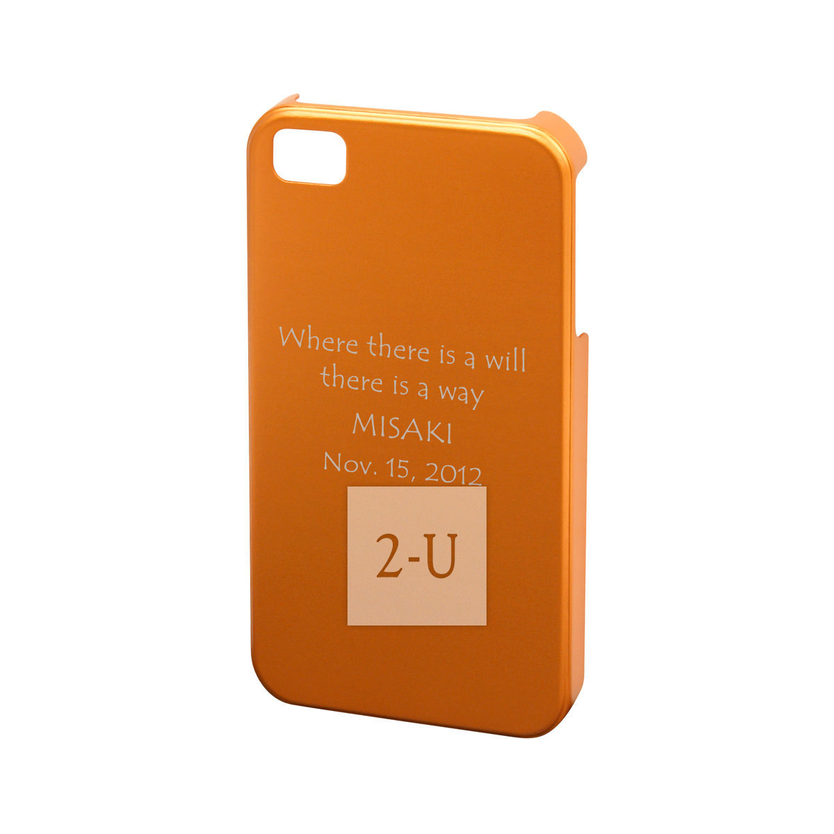 iPhone 4/4S 手機殼 diy 鋁機身外殼 橙色
