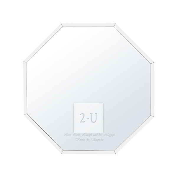 壁掛八角鏡 L 白色