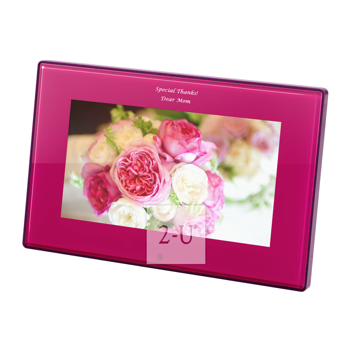 液晶電子相冊 可設定紀唸日 桃紅色
