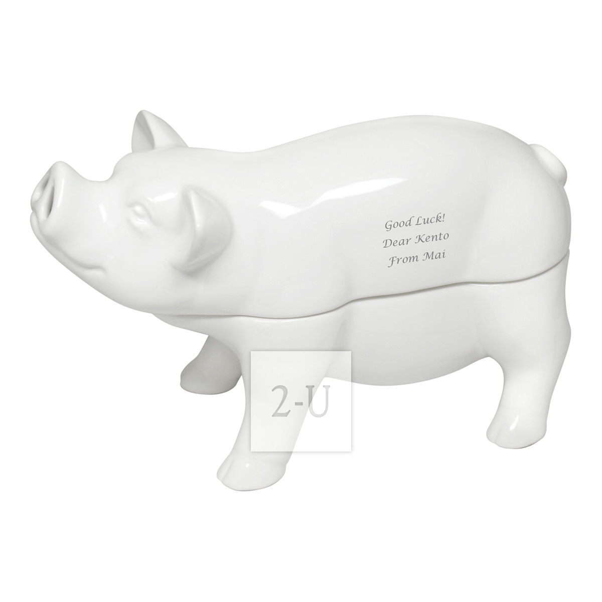 reac Japan 陶瓷小豬香熏爐槃香蚊香器 白色