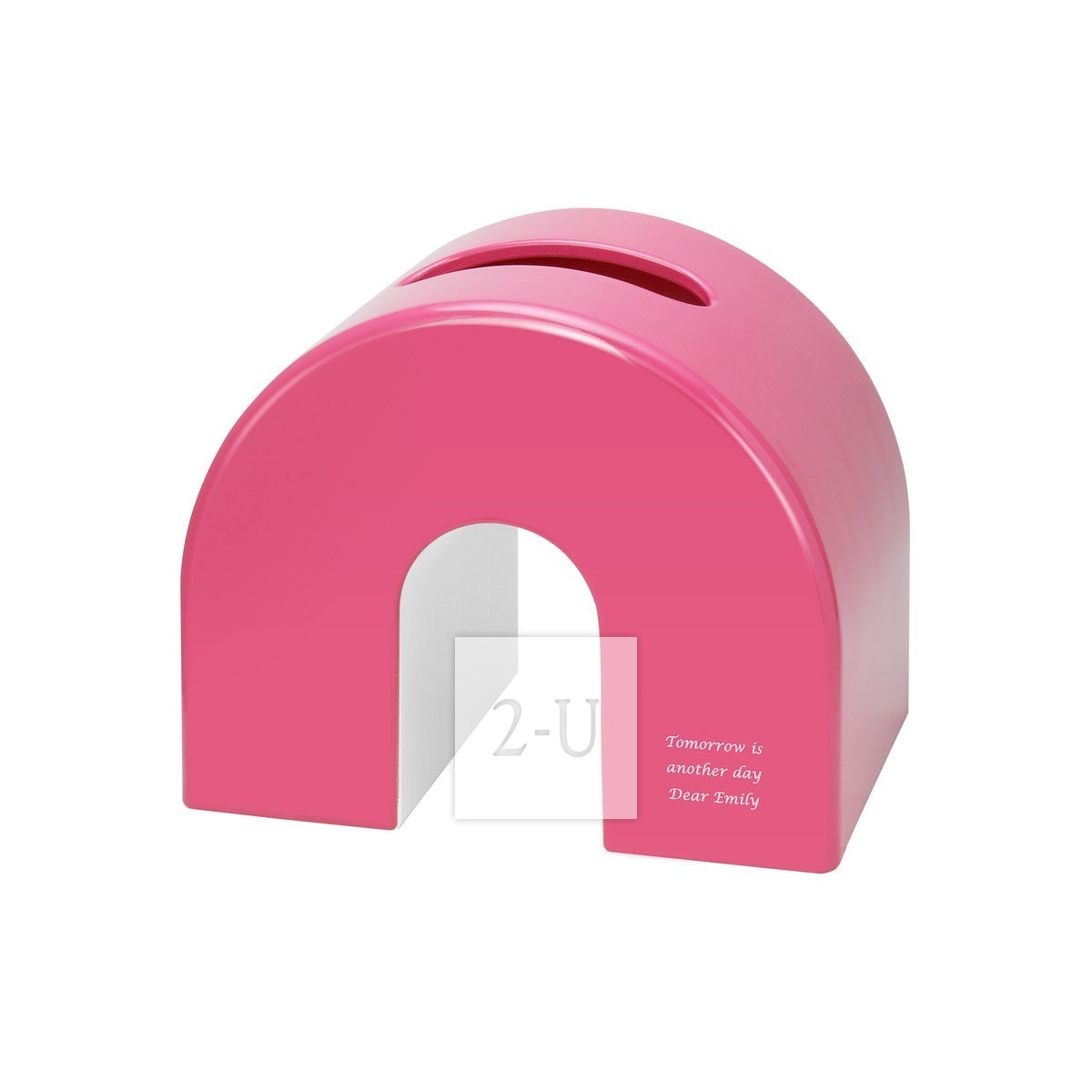 橋形紙巾盒 桃紅色