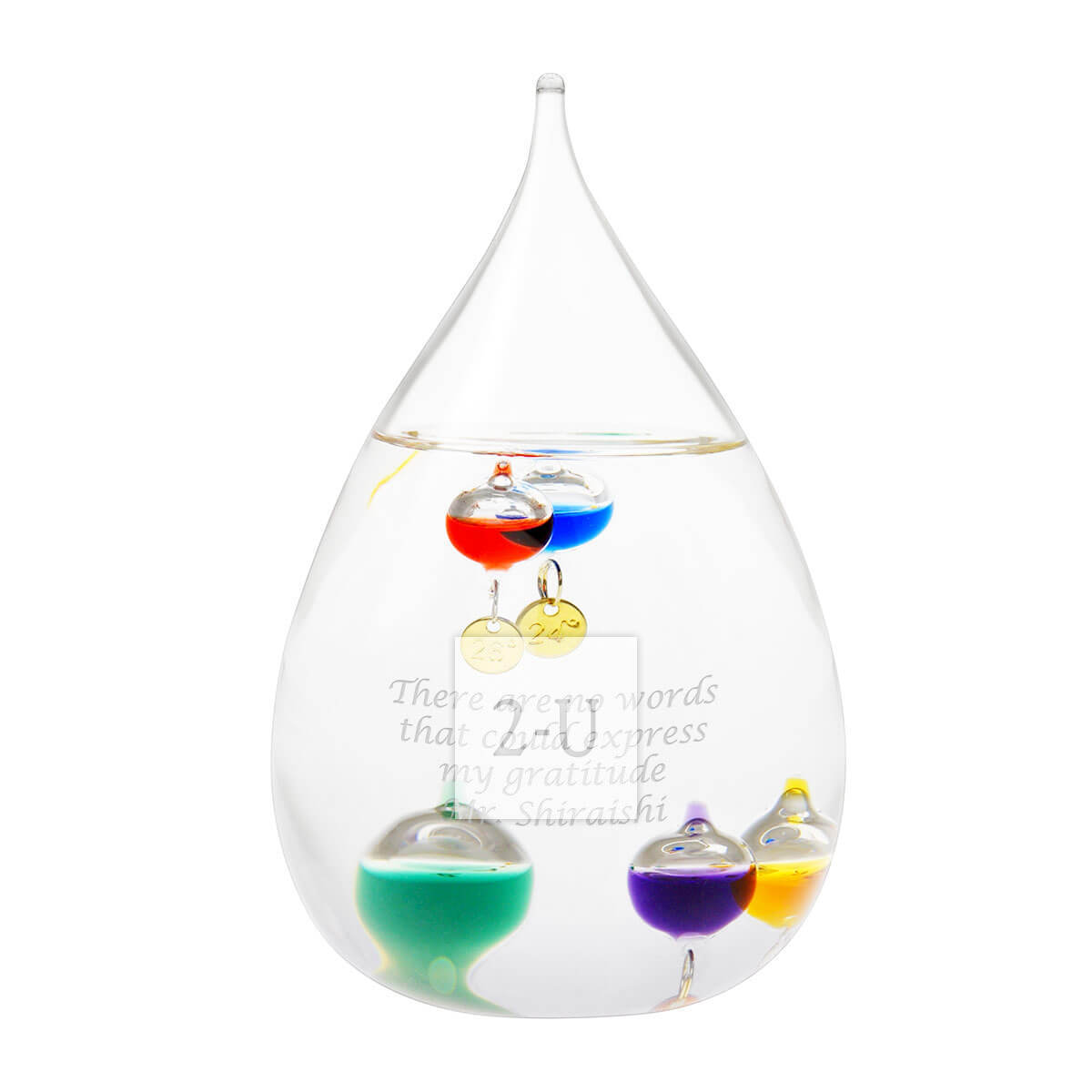 伽利略溫度計 水滴形 L