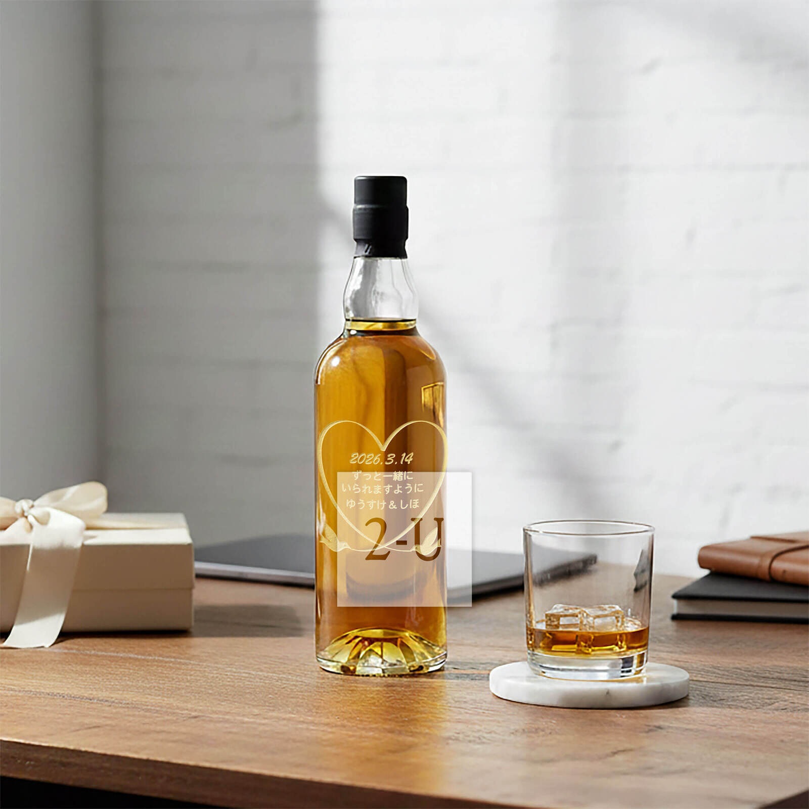 七夕情人節推薦送男生 - 刻有特別紀唸日的酒瓶彫刻禮品酒