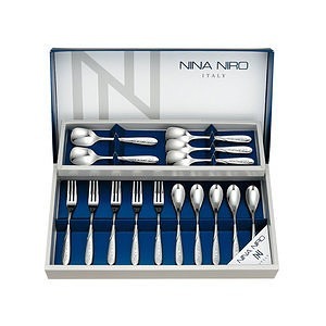 NINA NIRO 西餐餐具套裝咖啡西點扠勺15件禮盒