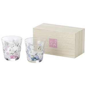 宇野韆代 淡墨櫻花 高檔切子玻璃杯子酒杯洛剋杯情侶對杯