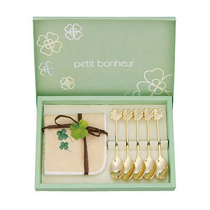 倖運草 咖啡勺 6P 套裝含小毛巾