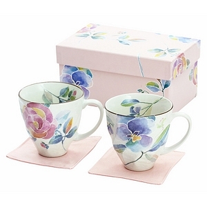 和藍 花語係列 馬剋杯對杯套裝