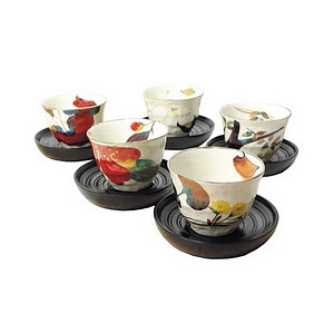 和藍 花迴廊 茶杯茶託5客套裝