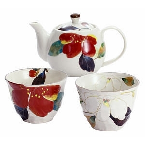 和藍 花迴廊 煎茶杯子茶壺套裝