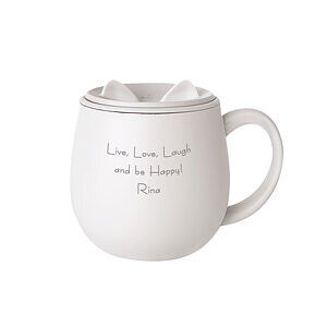 貓咪馬剋杯 象牙白