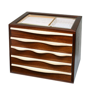 多層木質首飾盒 棕色 L
