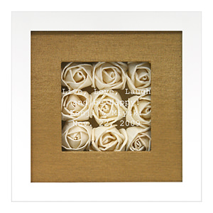 白玫瑰立體畫框