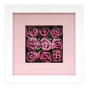 粉紅玫瑰立體畫框
