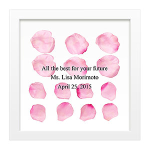 玫瑰花瓣透明框 粉紅