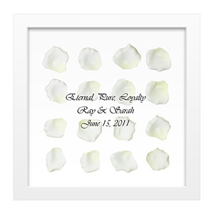 玫瑰花瓣透明框 白