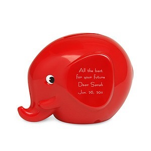 Fantti 大象存錢罐撲滿 S 紅色