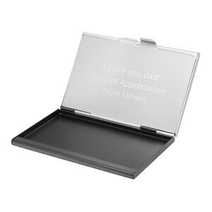 鋁製雙面名片盒 黑色