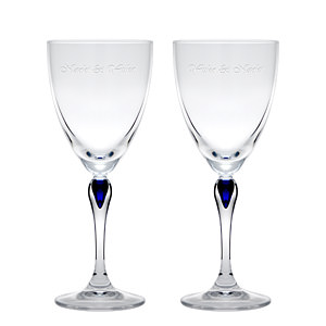 法國 Venice Sapphire 藍寶石水晶葡萄酒對杯