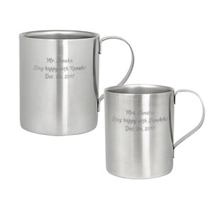 雙層不銹鋼情侶對杯馬剋杯