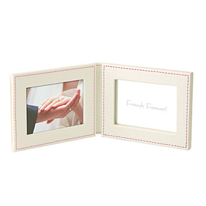 白色皮夾式化妝鏡