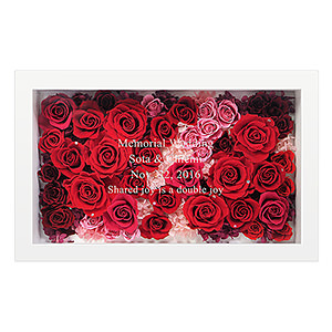 豪華玫瑰保鮮花立體花框 花團錦簇