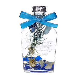 永生花浮遊花瓶植物標本瓶(Herbarium) M號 寶藍色