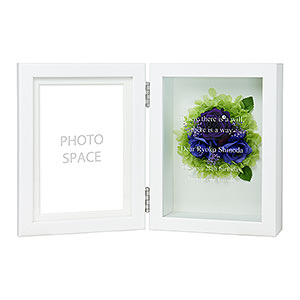多綵玫瑰保鮮花相框相架 L 深藍紫玫瑰