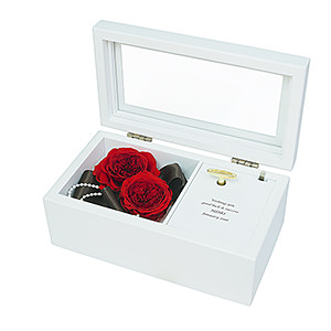 保鮮花音樂盒 大紅玫瑰經典款