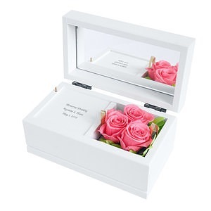 保鮮花音樂盒 粉紅玫瑰