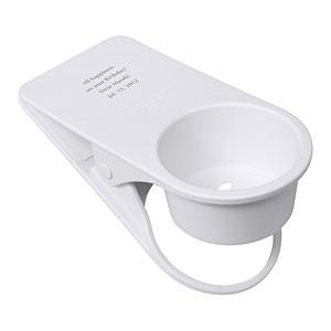 創意夾子式杯託 白色