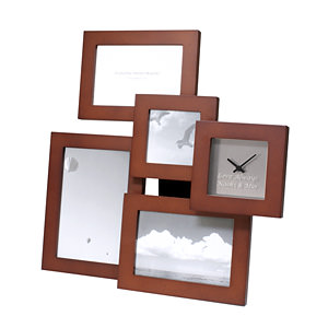 棕色創意時鐘木質相架