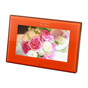 液晶電子相冊 可設定紀唸日 橙色