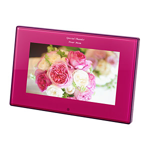 液晶電子相冊 可設定紀唸日 桃紅色