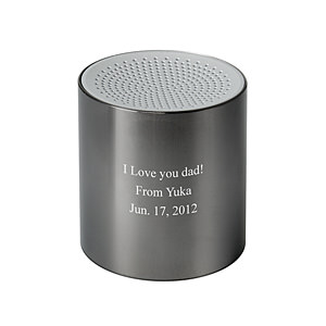 金屬圓柱音響揚聲器 深銀色