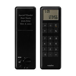 便攜式時鐘計算器 黑色