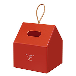 房子式紙巾盒 大紅色