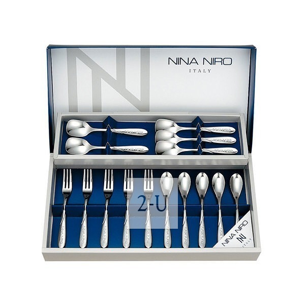 NINA NIRO 西餐餐具套裝咖啡西點扠勺15件禮盒