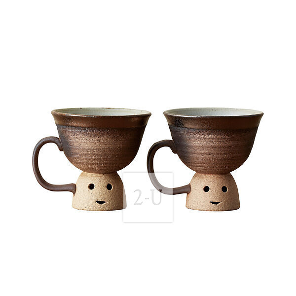 萬古燒 金綵 創意陶俑 甜點杯