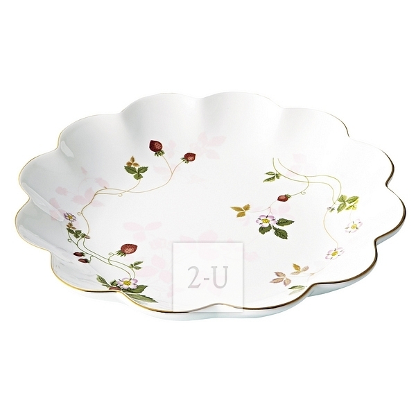 韋奇伍德 野草莓 骨瓷花形大槃